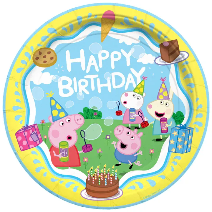 Peppa Pig Dinner Plates 9in - 8 Count