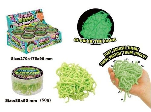 Moving Wiggly Worms Glow in the Dark