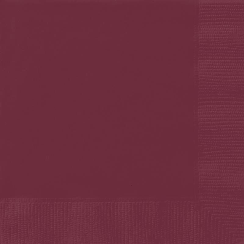 Burgundy Luncheon Napkins - 40 Count