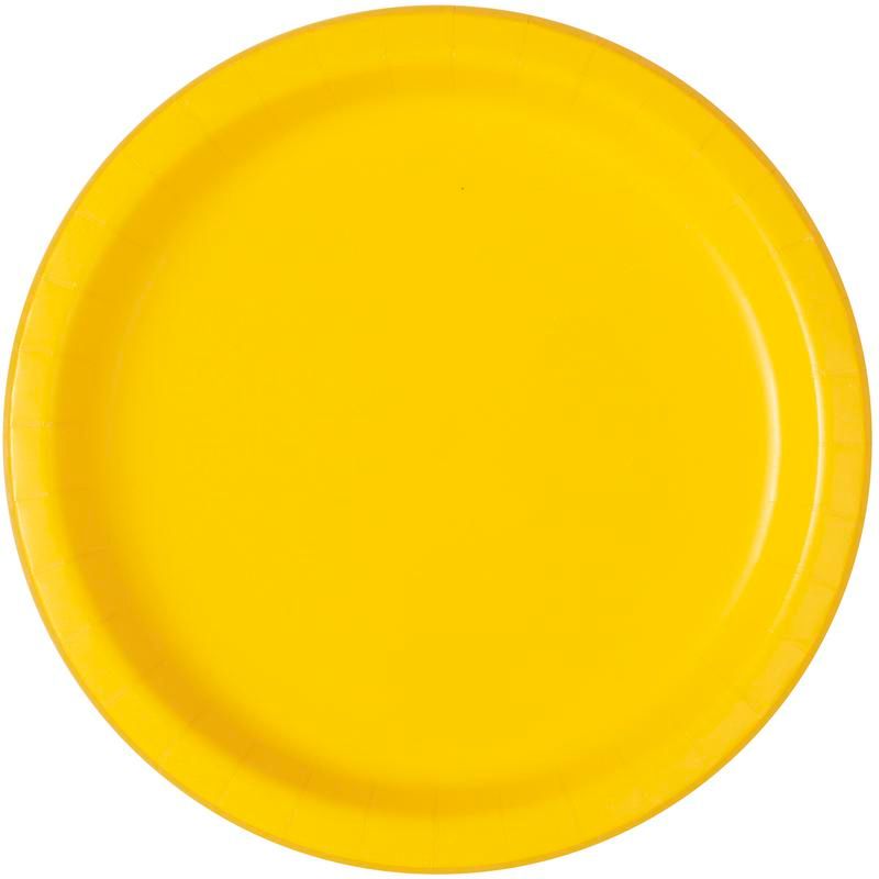 Sunshine Yellow Paper 10.25in Plates - 20ct