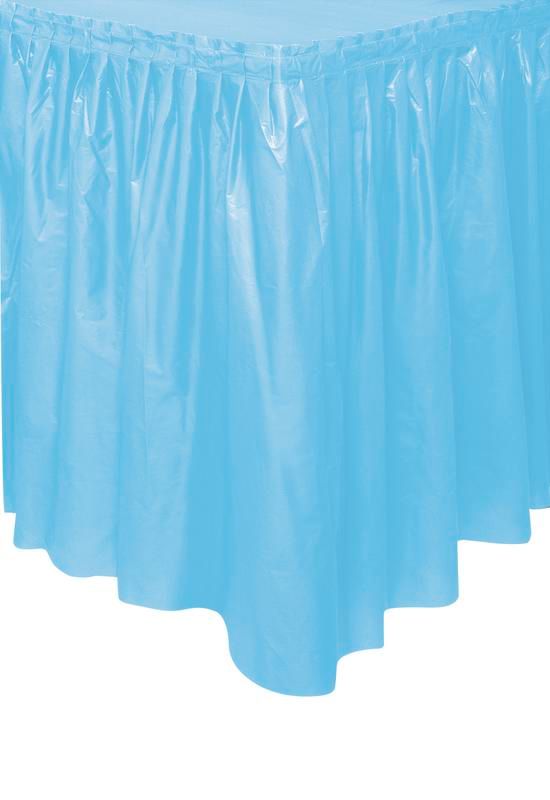 Powder Blue Economy Table Skirt - 29in X 21ft