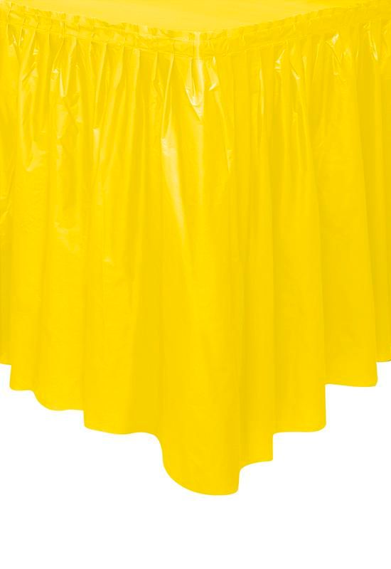 Sunshine Yellow Economy Table Skirt - 29in X 21ft