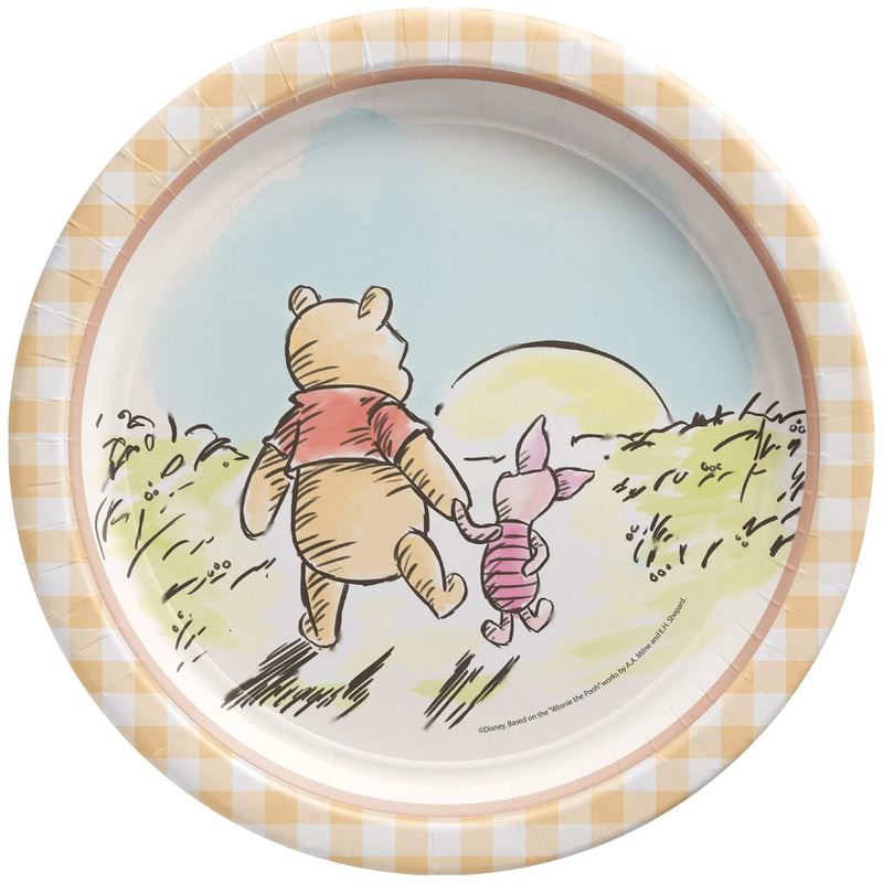 Winnie the Pooh 9in Round Plates - 8 Count