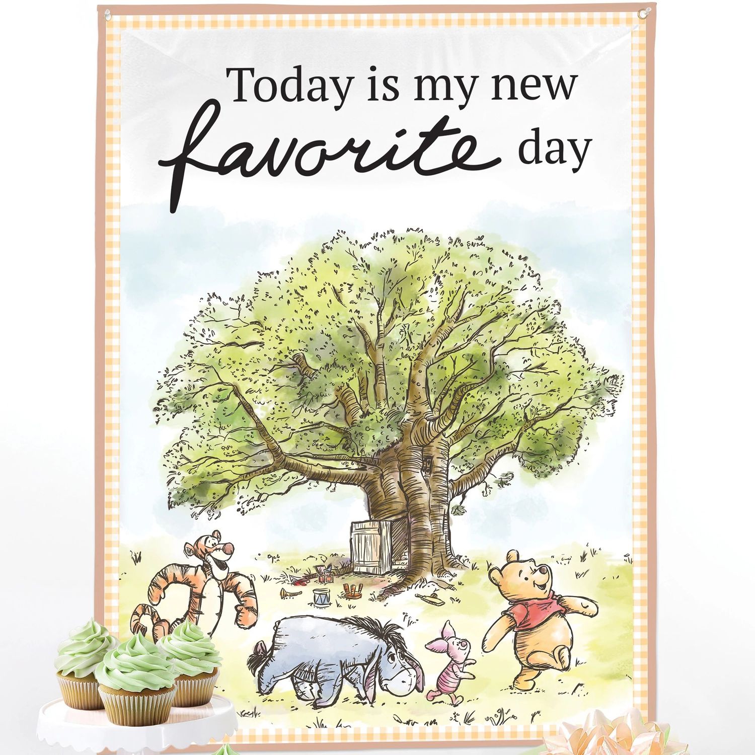 Winnie the Pooh Fabric Wall Hanging Banner
