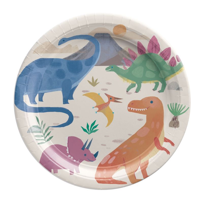 Diggin Dinos 8.5in Plates - 8 Count