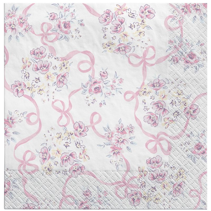 Ribbons And Roses Love Luncheon Napkins - 16 Count
