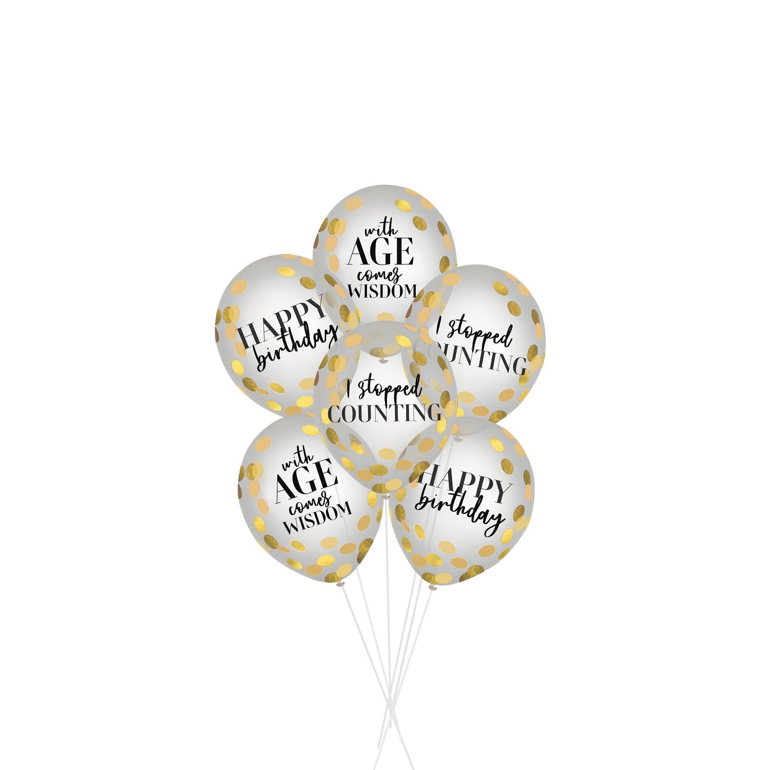 Party of The Ages Latex Confetti Balloon