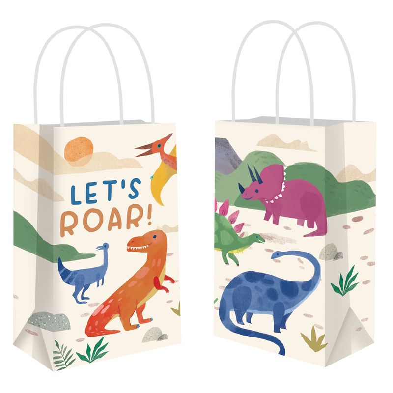 Diggin Dino Kraft Bag - 8 Count