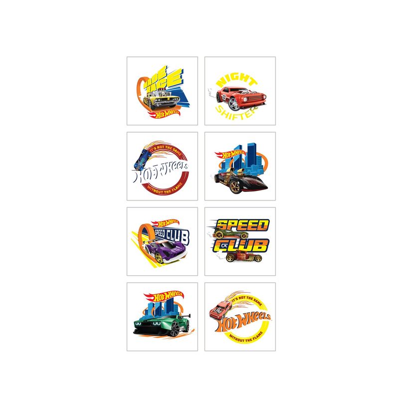 Hot Wheels Tattoos - 8 count
