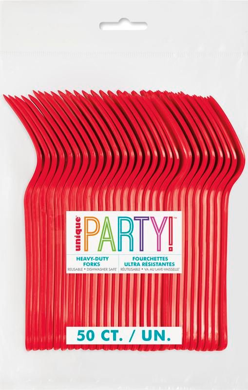 Ruby Red Heavy Duty Spoons - 50 Count