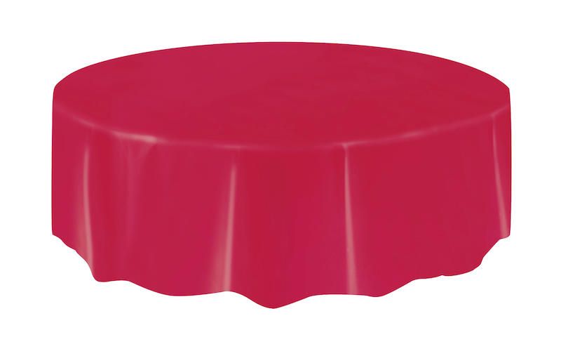 ​Red Economy Round Table Cover - 84in