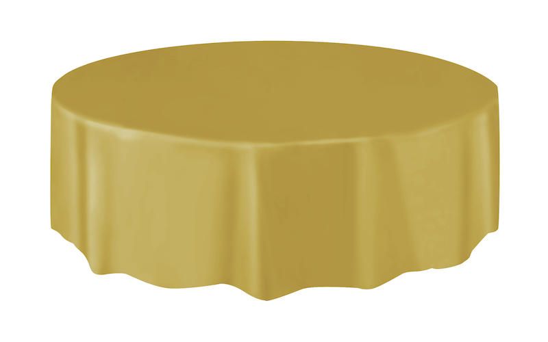 ​Gold Economy Round Table Cover - 84in