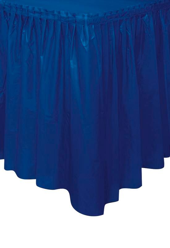 True Navy Economy Table Skirt - 29in X 21ft