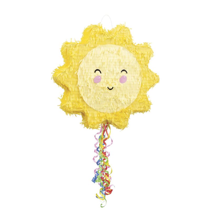 Smile Sun Shaped Drum Pull Pinata