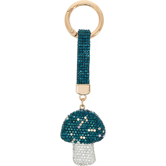 Mushroom Gemmed Bag Charm / Key Chain