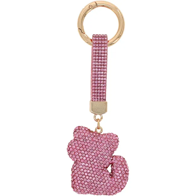 Cat Gemmed Bag Charm / Key Chain