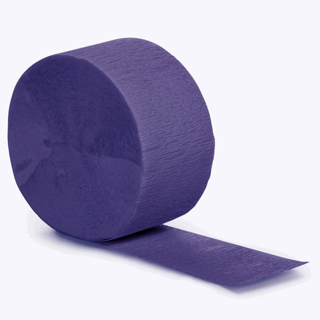 Purple Crepe Paper Streamers 81-foot Roll