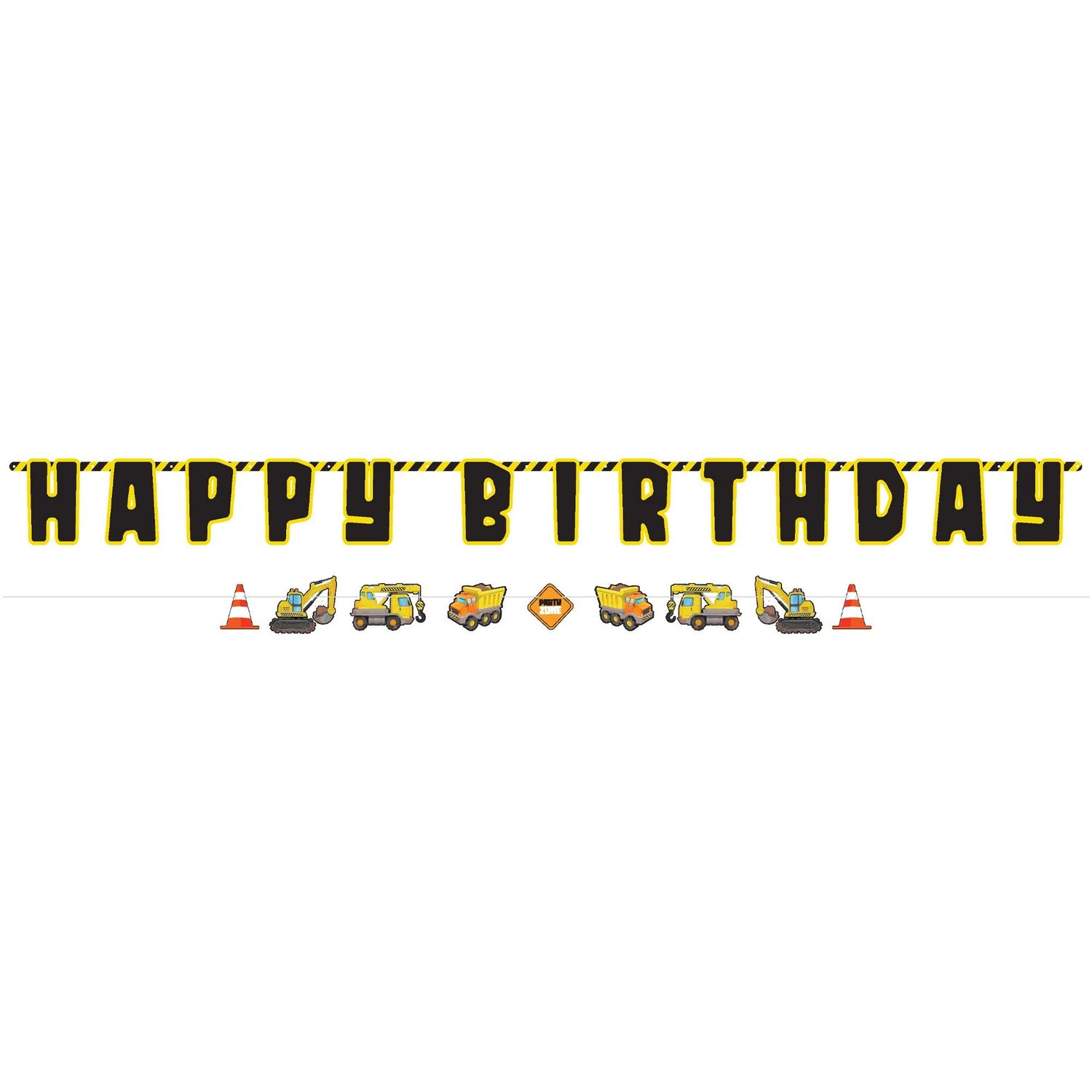 Construction Party Birthday Double Banner
