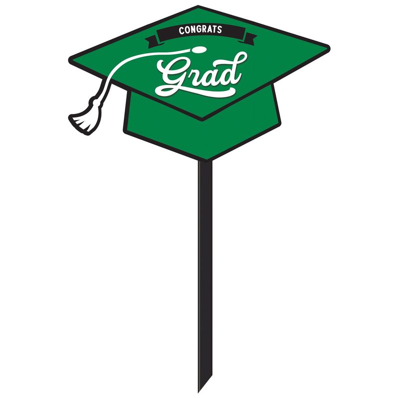 Grad Lawn Sign - Green