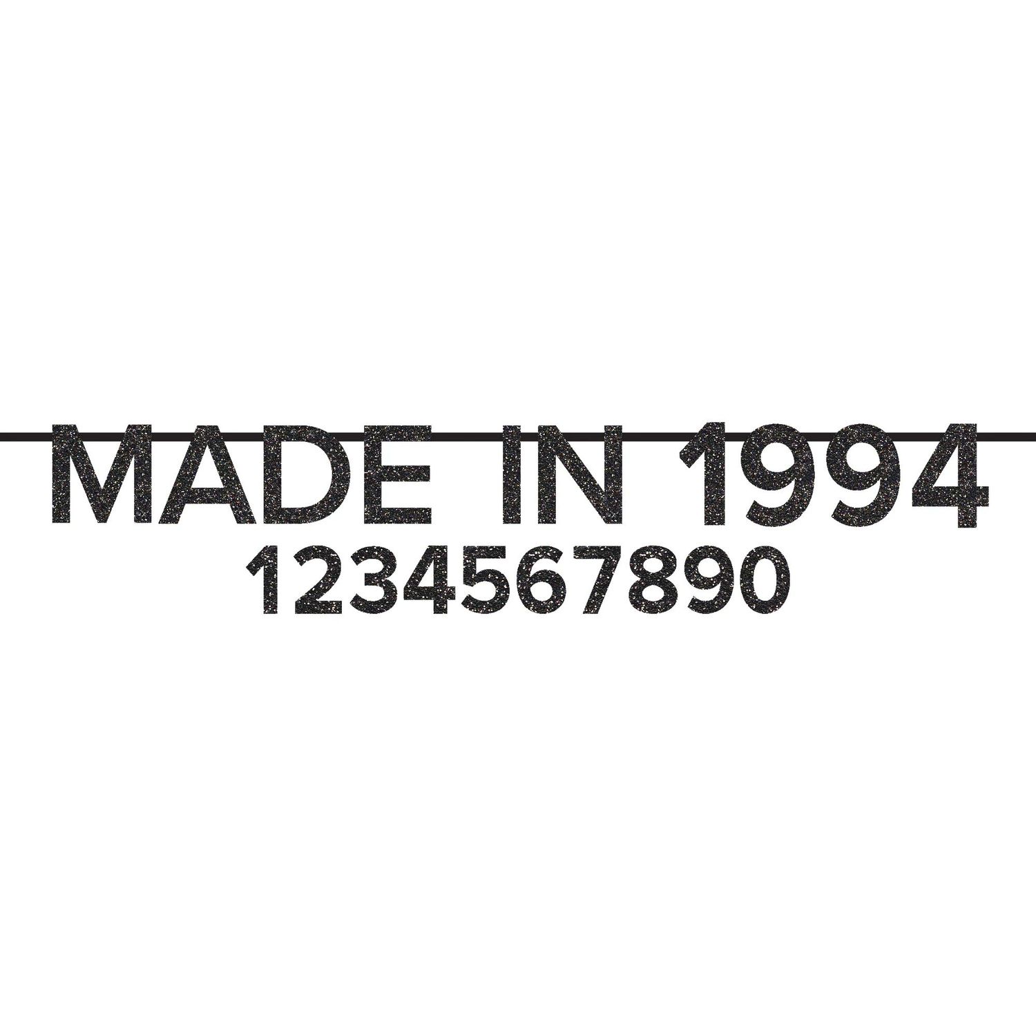 "Made In" Customizable Glitter Banner