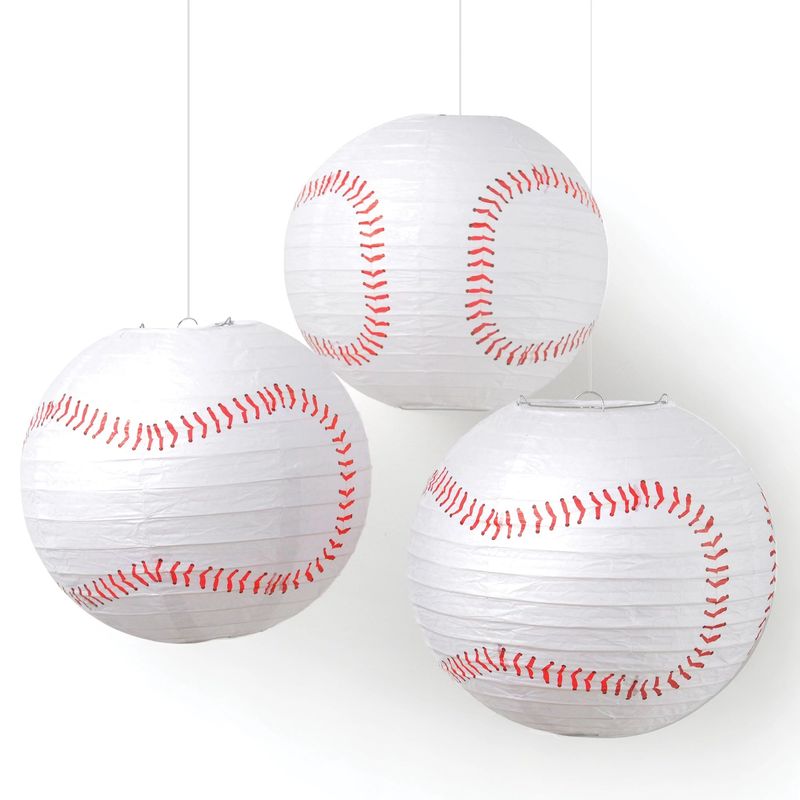 Home Run Baseball Paper Lanterns - 3 Count