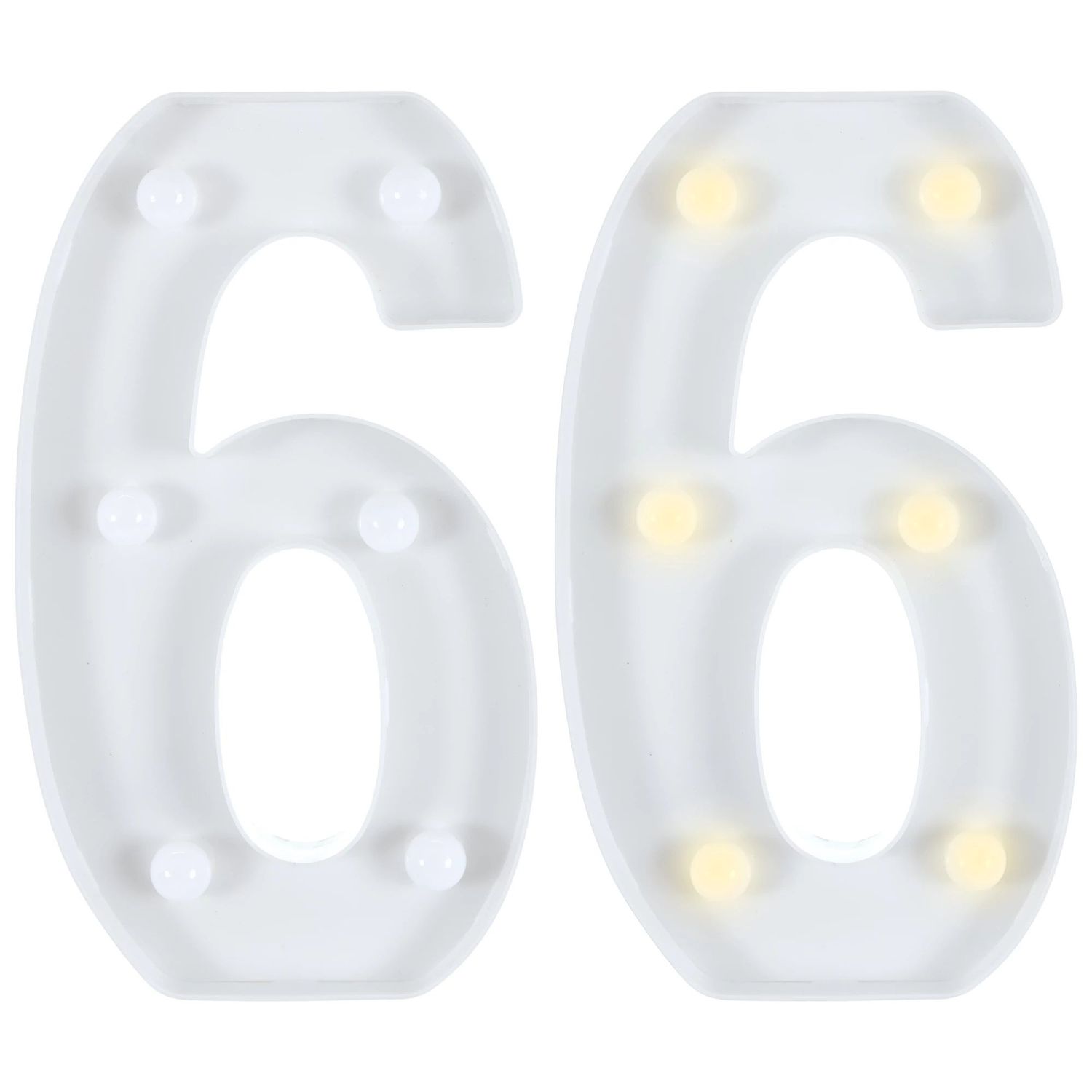 Light-Up Standing Number - 6