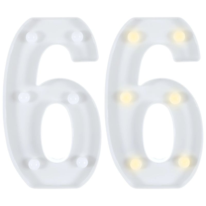 Light-Up Standing Number - 6