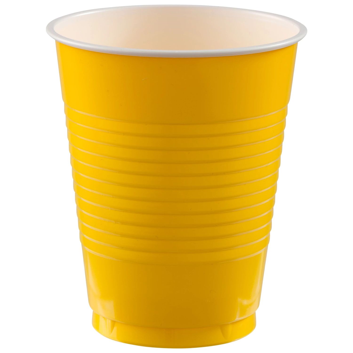 Yellow Sunshine 18 oz. Plastic Cups - 50 Count