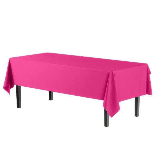 Cerise Plastic Table Cover - 54inX108in