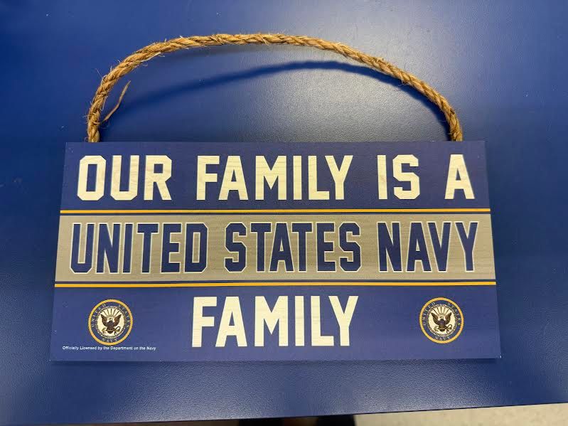 Our Family is a United States Navy Family Sign - 5in X 10in