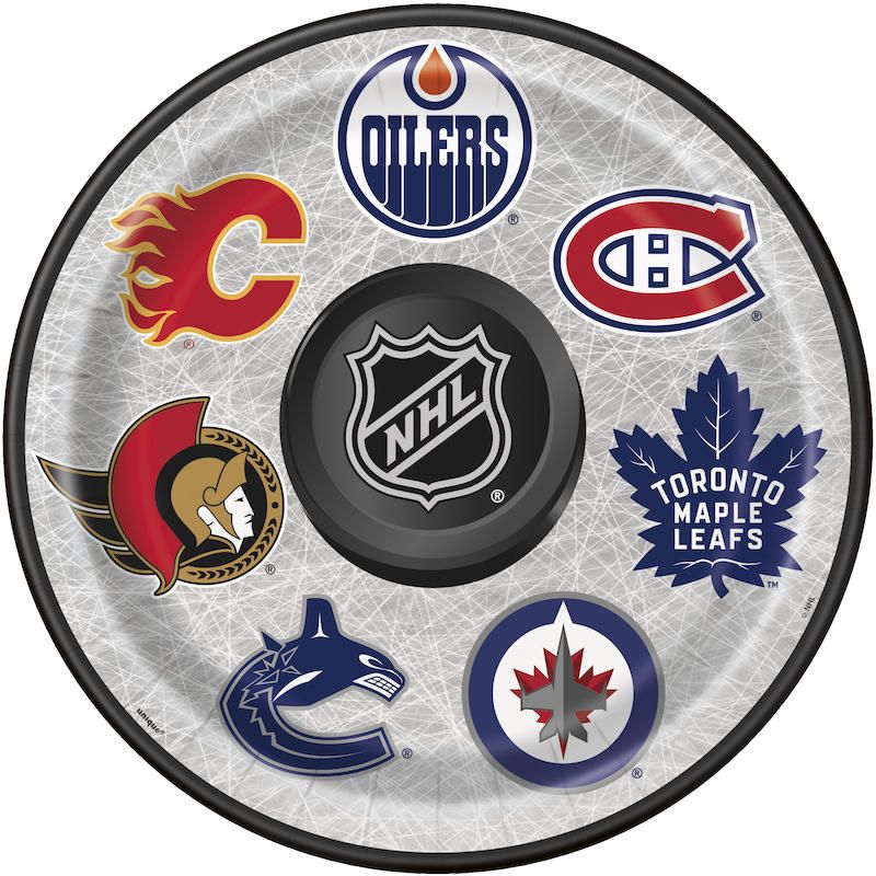 NHL 9in Dinner Plates - 8 Count