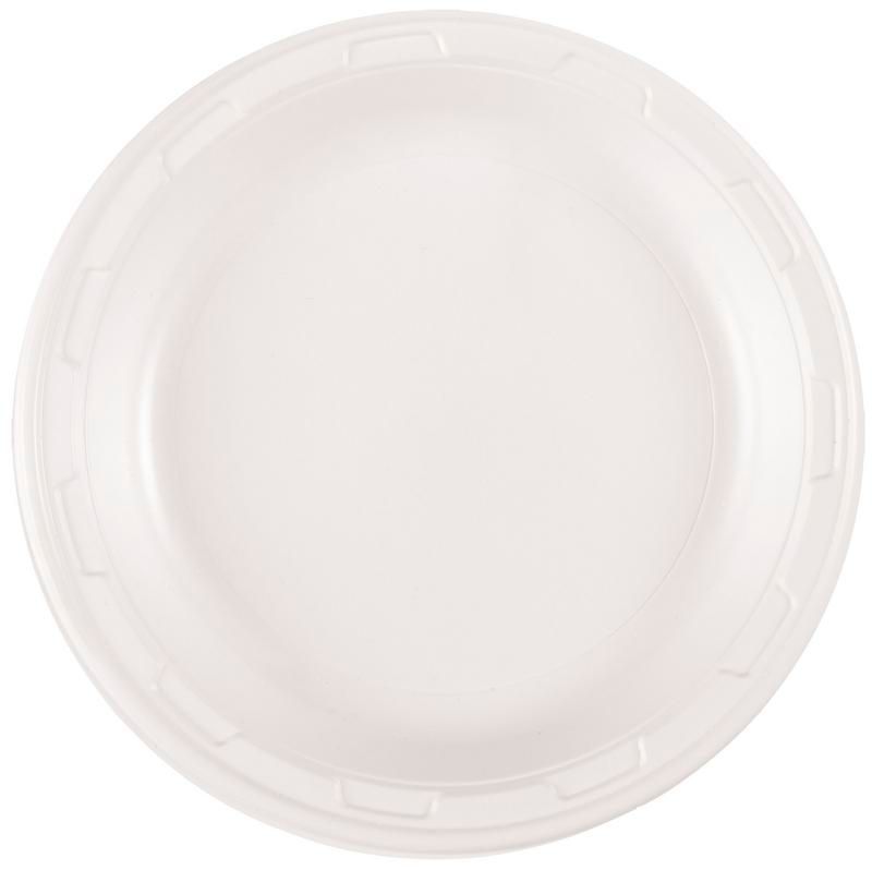 White Plastic 7in Dessert Plates - 50 Count