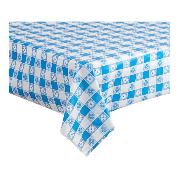 Blue Gingham Table Covers - 54in X 108in
