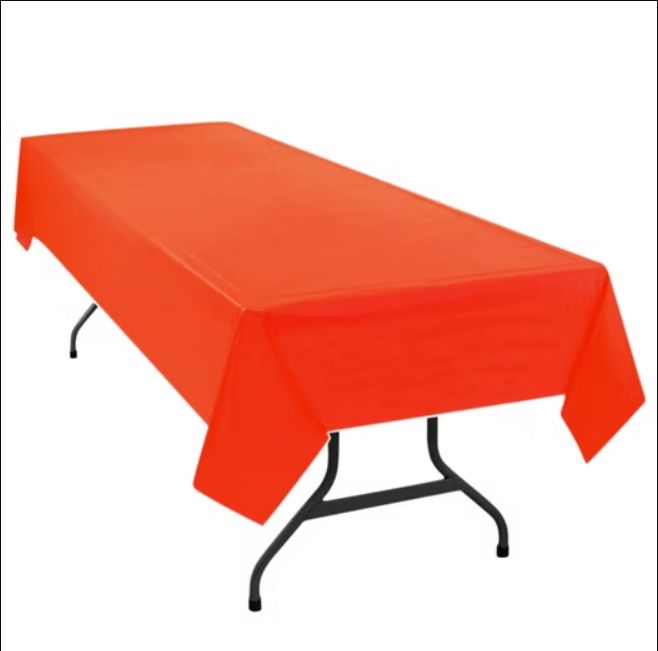 Tangerine Solid Table Covers - 54in X 108in