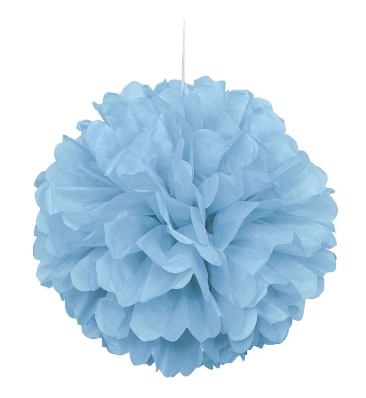 Powder Blue Puff Ball - 16in