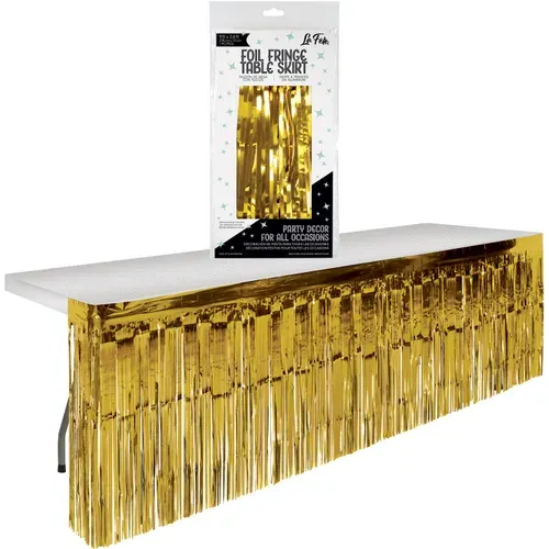 Gold Fringe Table Skirt