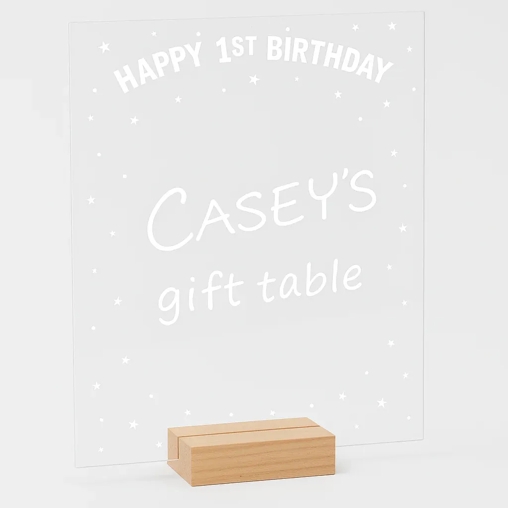 Baby's First Birthday Customizable Acrylic Sign