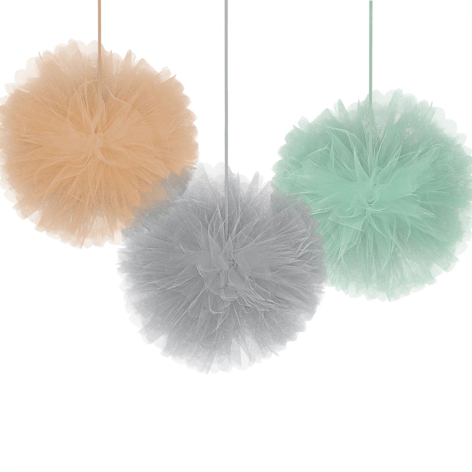 Soft Jungle Tulle Fluffy Decorations - 3 Count