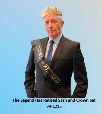 The Legend has Retired Crown and Sash Set