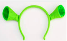 Classic Green Ogre Ears on a Headband