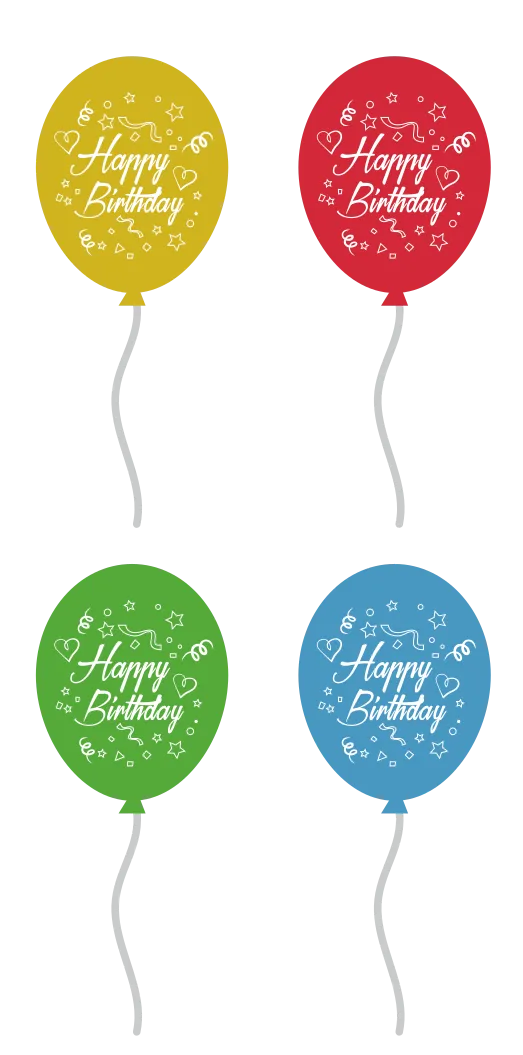 Happy Birthday Assorted 12in Latex balloons - 12 Count