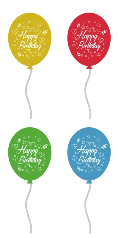 Happy Birthday Assorted 12in Latex balloons - 12 Count