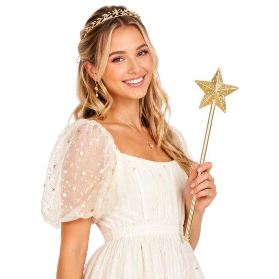 ​17in Gold Glitter Fairy Wand
