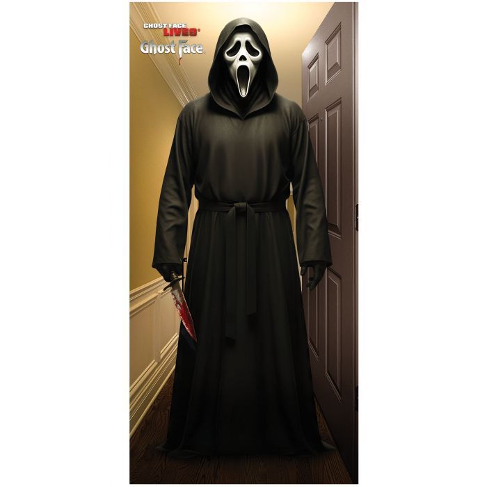 36" x 80" Fabric Door Cover Ghost Face®