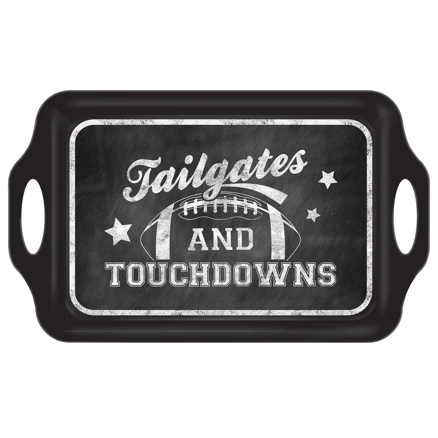 Tailgate Melamine Tray with Handles