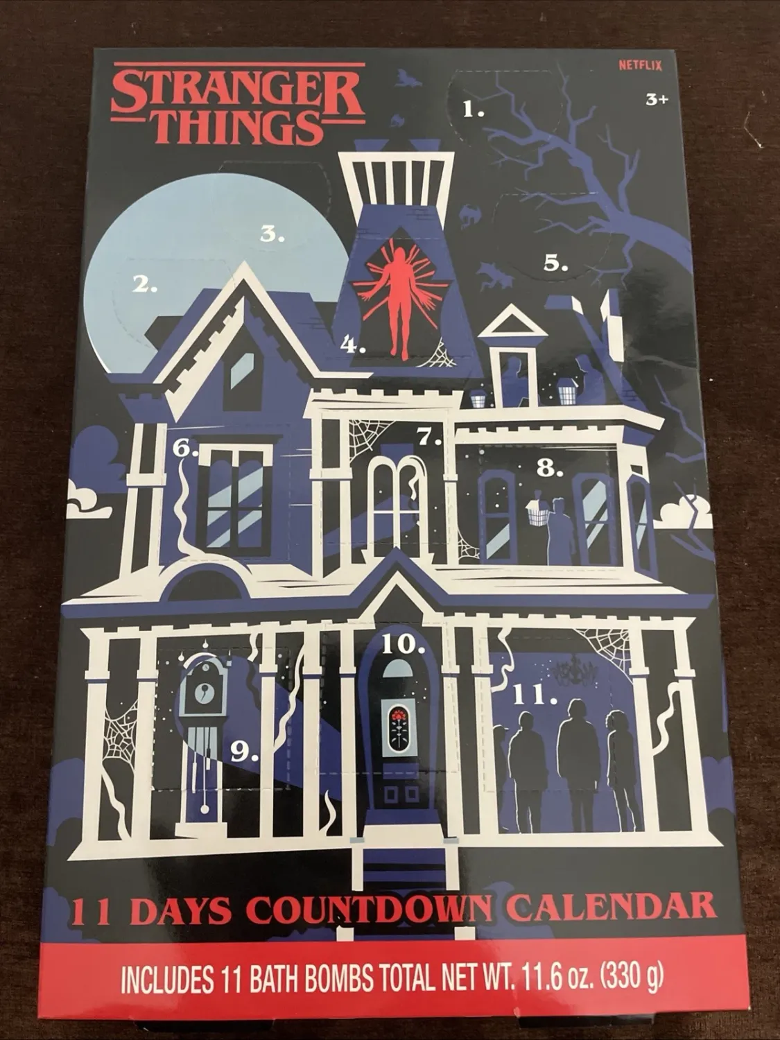 Stranger Things 11 Days Countdown Advent Calendar Bath Bombs/Fizzies