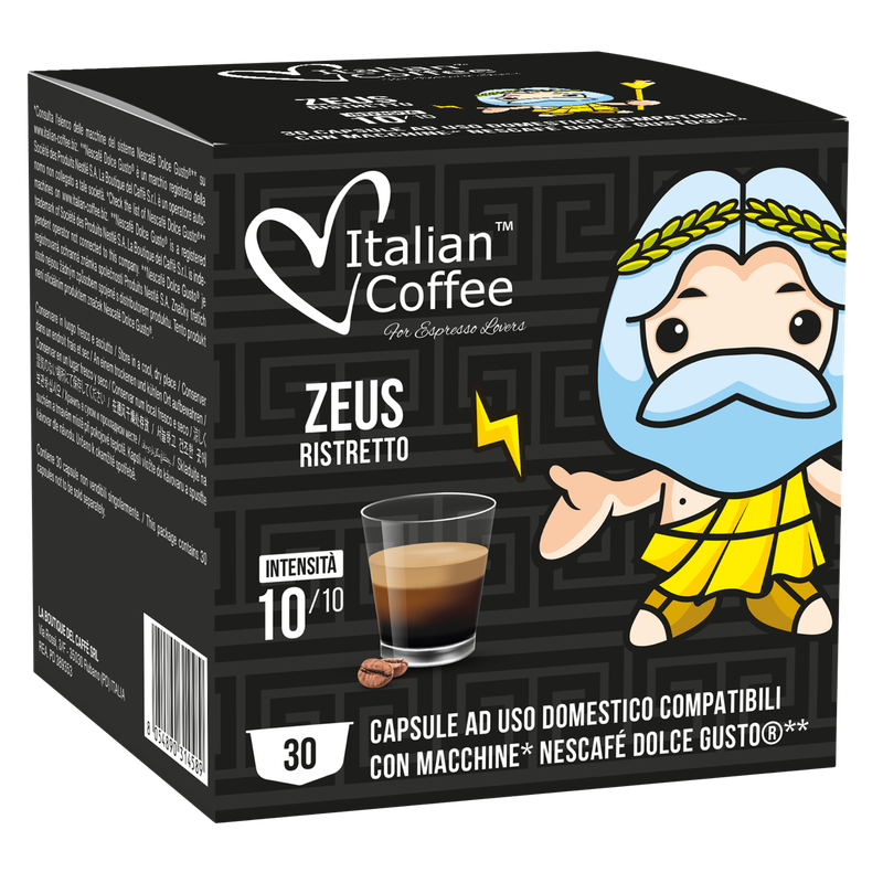 Italian Coffee Dolce Gusto ZEUS RISTRETTO espresso x30 capsules Italian Coffee Dolce Gusto ZEUS RISTRETTO espresso x30 capsules