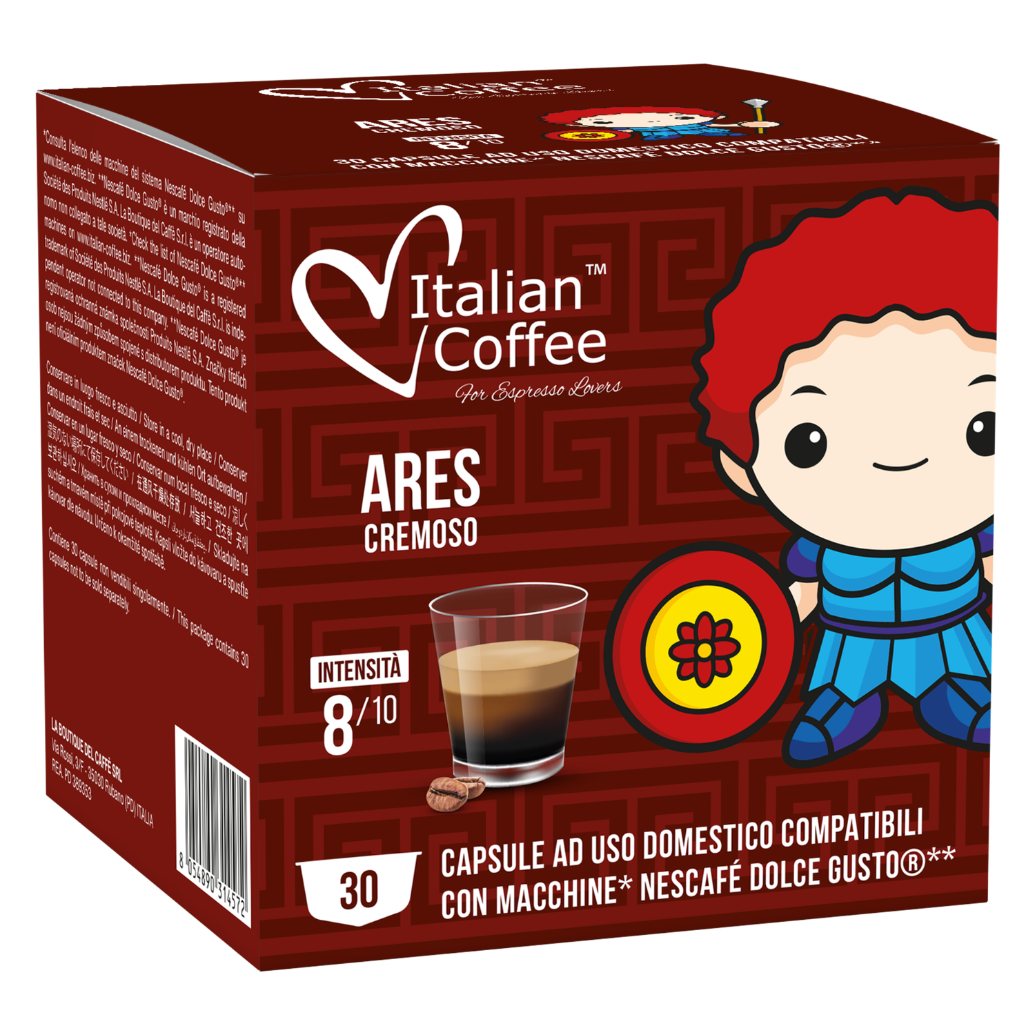 Italian Coffee Dolce Gusto ARES CREMOSO espresso x30 capsules