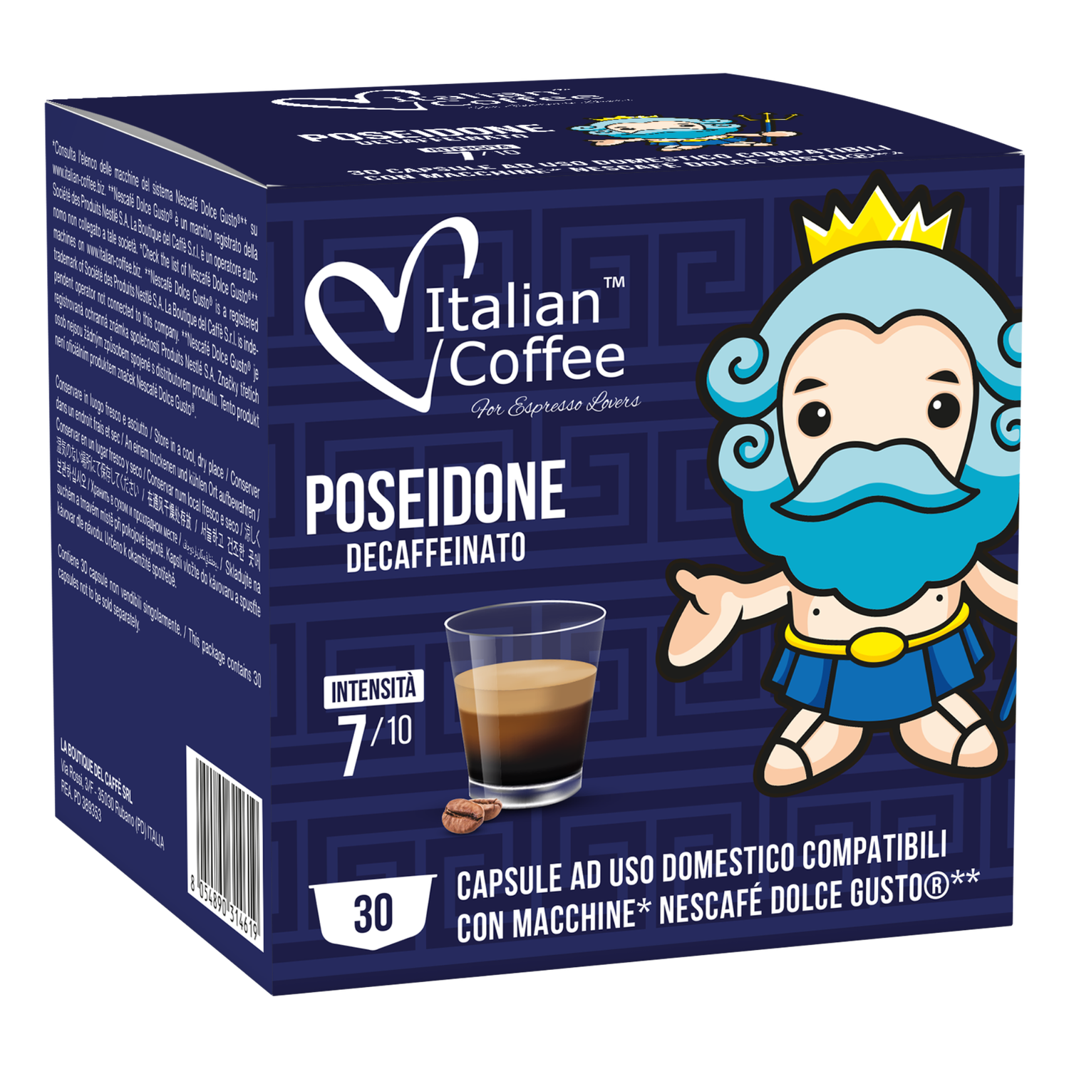 Italian Coffee Dolce Gusto POSEIDONE DECAF espresso x30