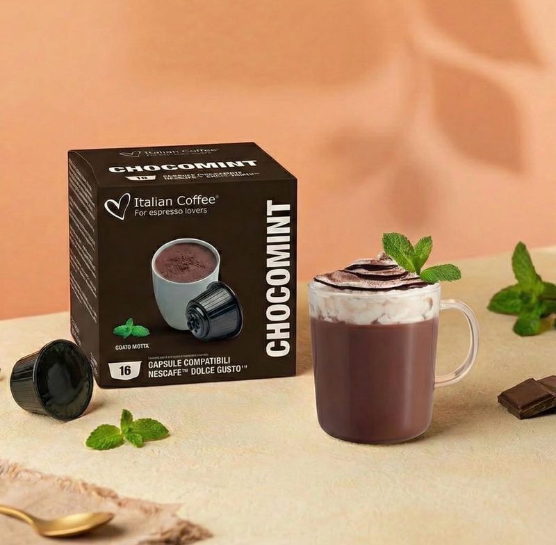 Italian Coffee Dolce Gusto ChokoMint Hot chocolate (After Eight taste) x16 capsules